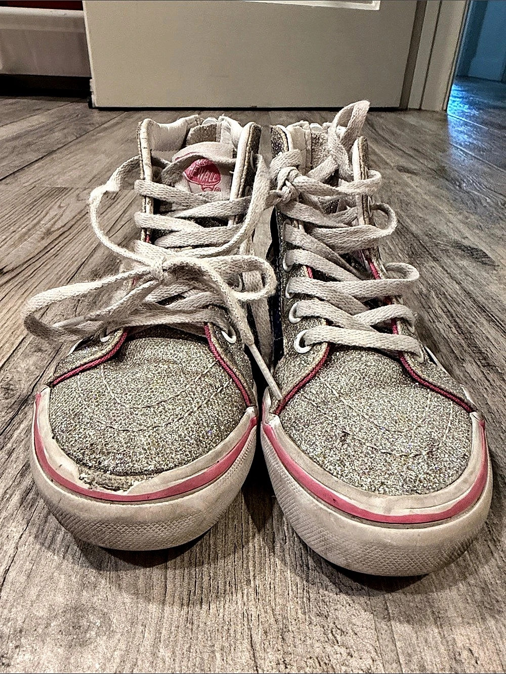 Vans Sk8-Hi Zip Unicorn Glitter High Top Sneakers Pink & Gold